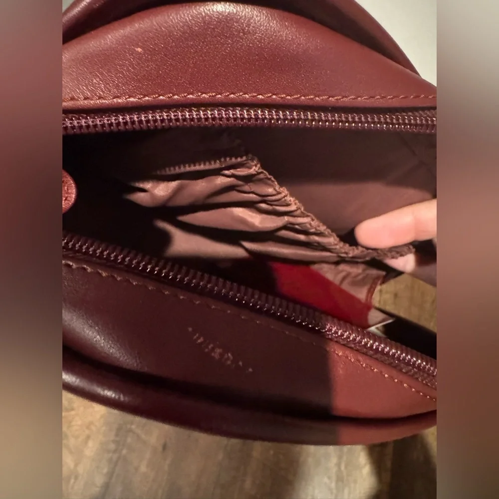Cartier Vintage Burgundy Leather Cosmetic/Toiletry Pouch